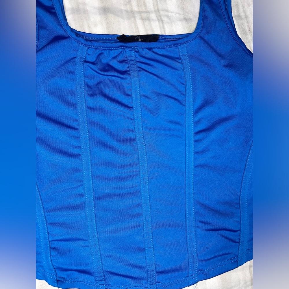 Royal blue crop top